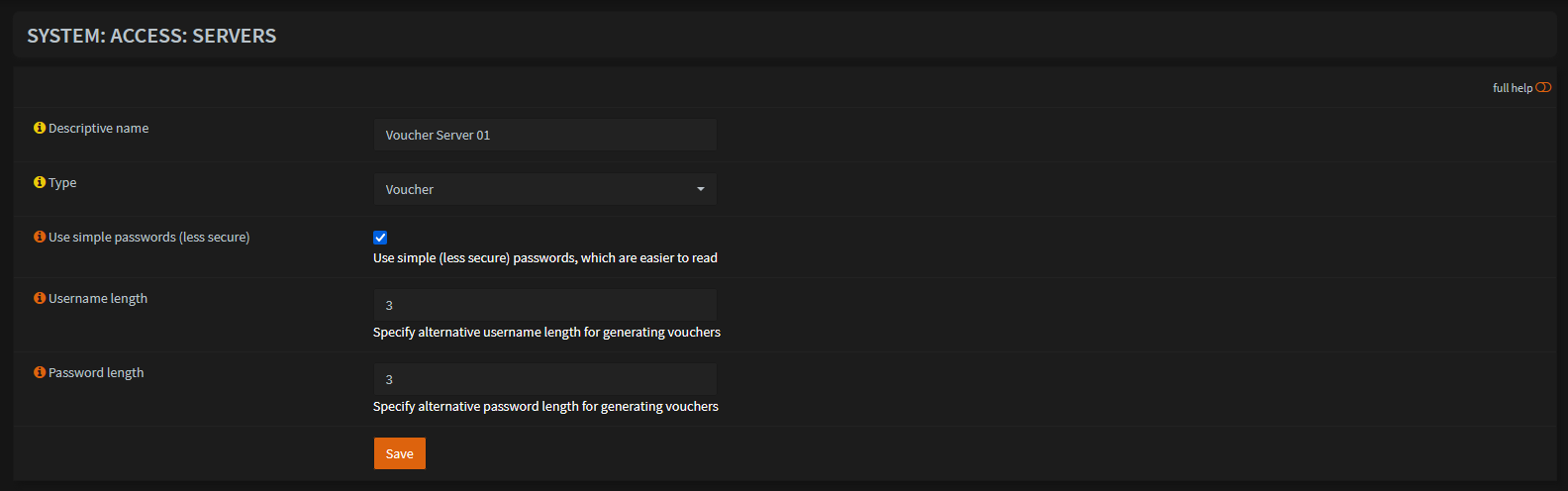 Create the voucher server