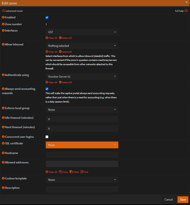 Create the captive portal