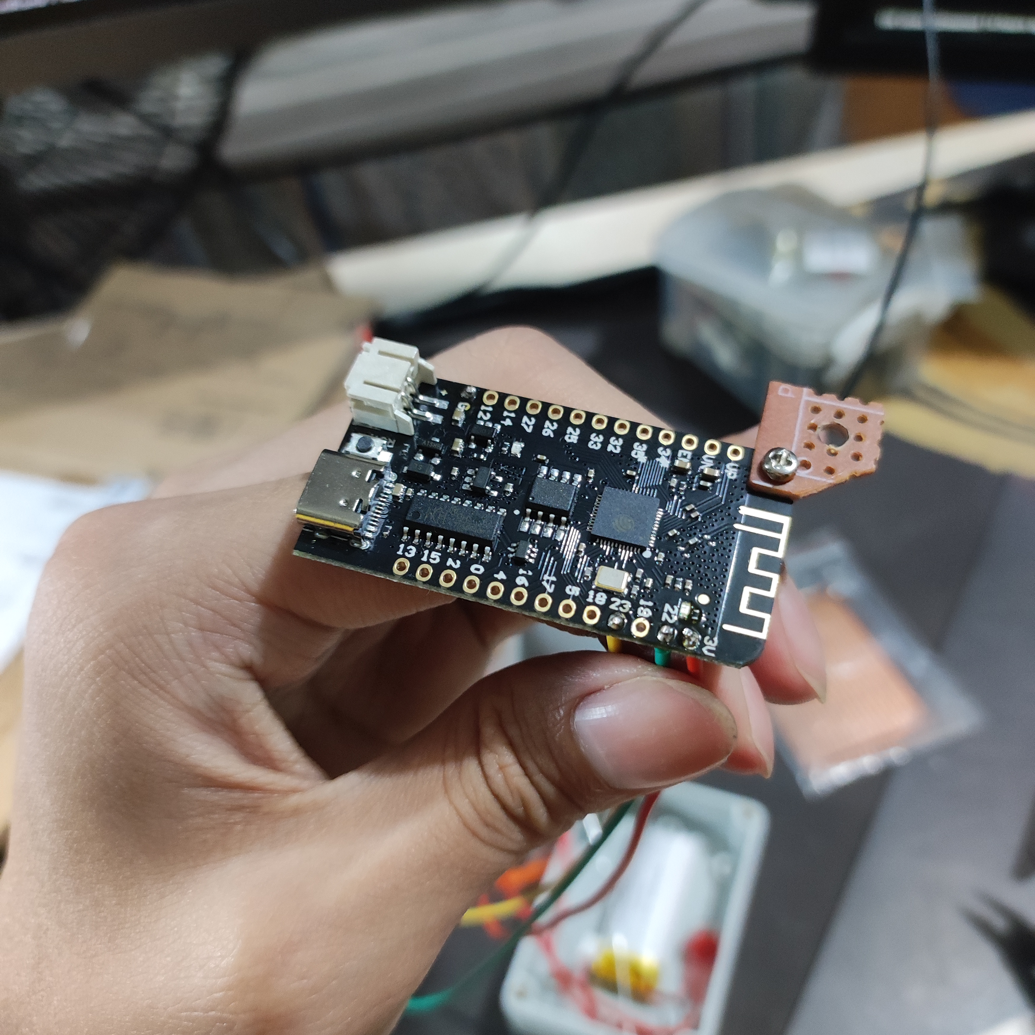 Solder the GPIO and power wires you forgot to do beforehand