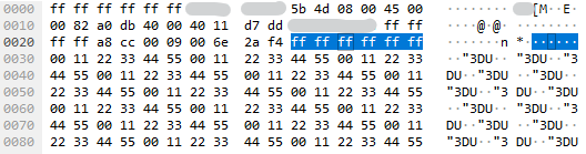Wake on LAN packet using Wireshark